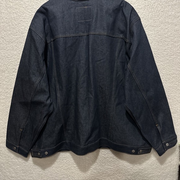 LEVI'S Trucker Jacket Men's Size 5XL Rigid Blue Denim Dark Wash Long Sleeve - Picture 8 of 15